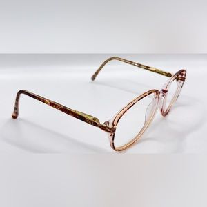 Vintage US Eyewear JUNE Brown Translucent Oval Sunglasses Frames Only